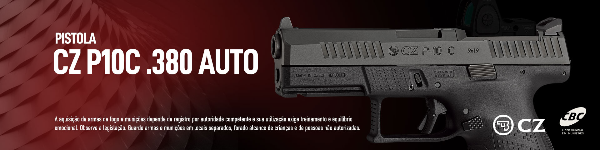 Pistola CZ P10C .380 AUTO